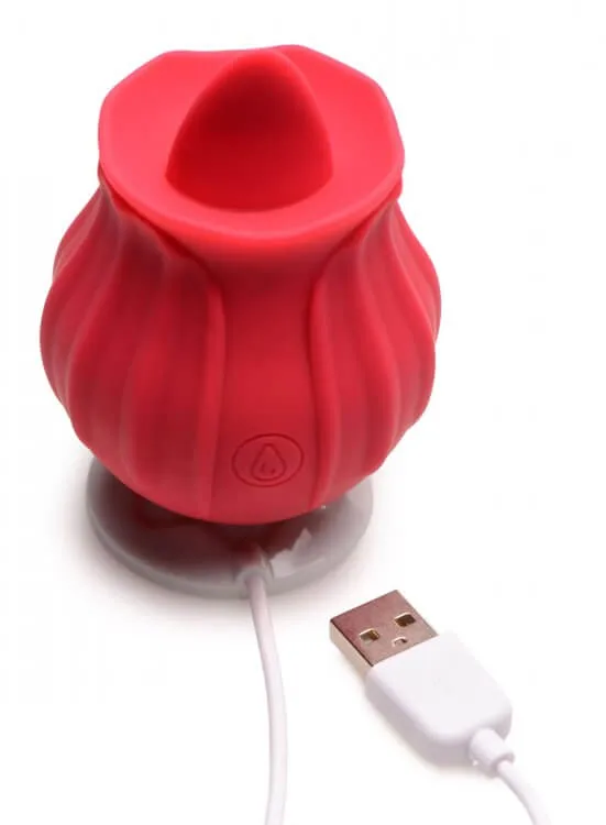 XR Brands Vibrators Inmi Bloomgasm Wild Violet 10X Licking Stimulator Red