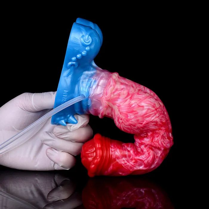 Anal FAAK 5242 Ejaculating Inflatable Dragon Dildo Anal Butt Plug