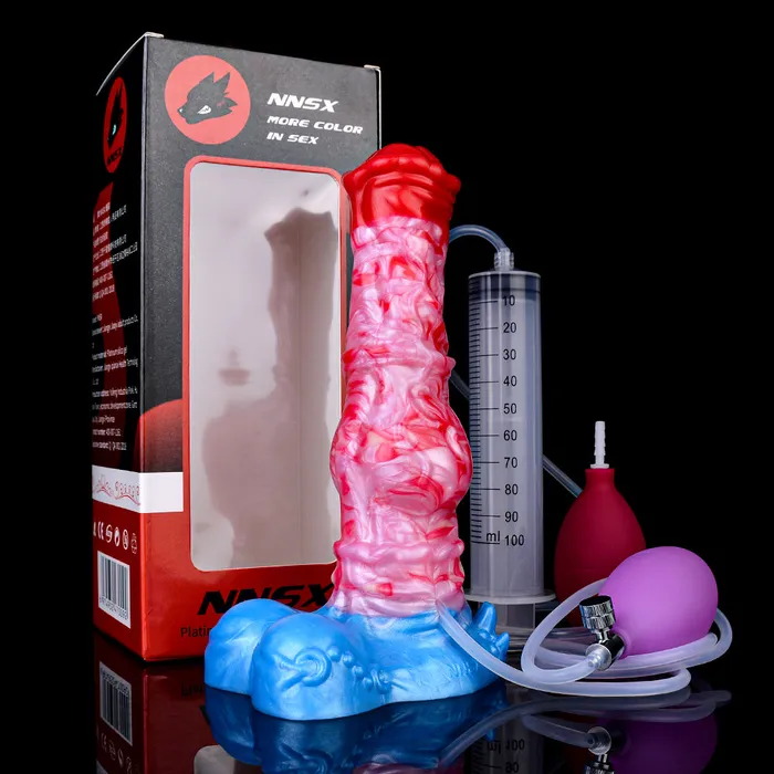 Anal FAAK 5242 Ejaculating Inflatable Dragon Dildo Anal Butt Plug