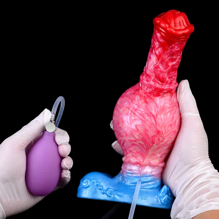 Anal FAAK 5242 Ejaculating Inflatable Dragon Dildo Anal Butt Plug