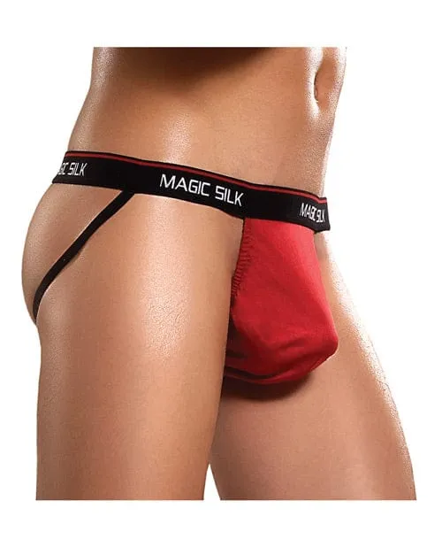 Anal Magic Moments Intl 100 Silk Jock Strap Red
