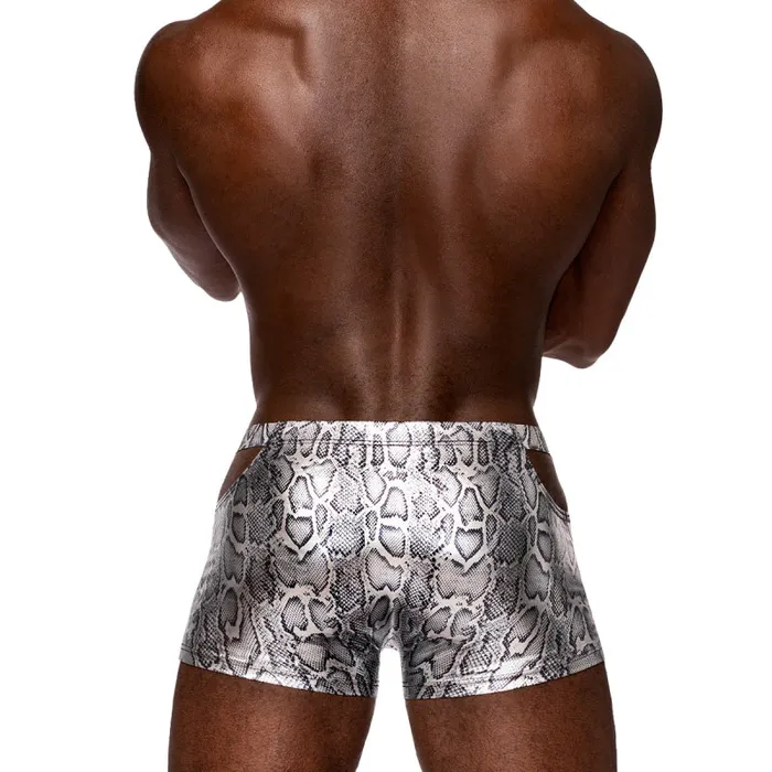 Anal Male Power snaked Pouch Short XLarge Silverblack Anal Male Power snaked Pouch Short XLarge Silverblack