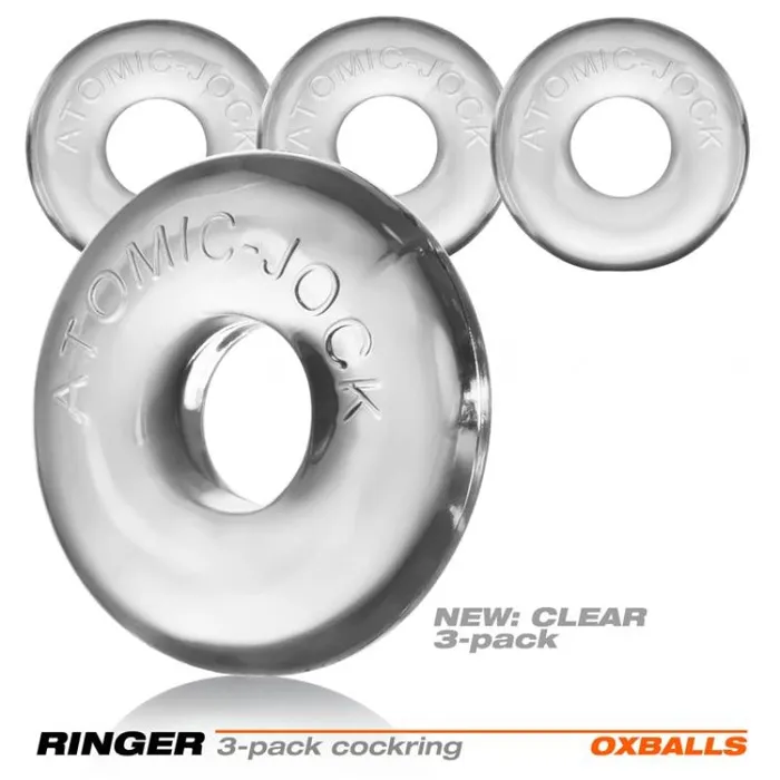 Anal Oxballs Ringer 3Pack DoNut1 Clear Anal Oxballs Ringer 3Pack DoNut1 Clear