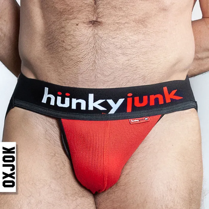 Anal Oxjok Hunker ComfyPouch SliderStrap Jock Red Hot Small Anal Oxjok Hunker ComfyPouch SliderStrap Jock Red Hot Small