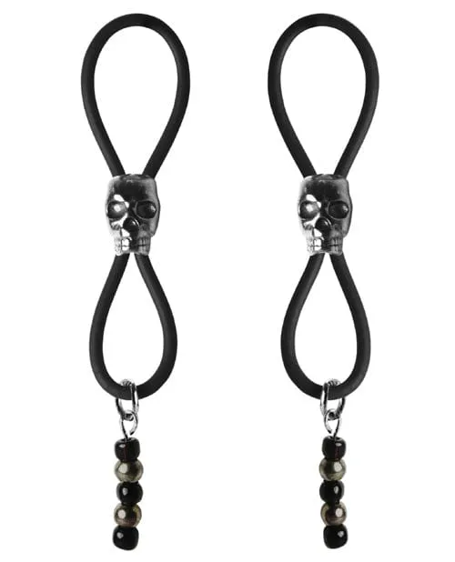Anal PHS International Bijoux De Nip Nipple Halos Black Skull Slider BlackSilver Anal PHS International Bijoux De Nip Nipple Halos Black Skull Slider BlackSilver