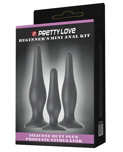 Anal Pretty Love Pretty Love Beginners Mini Anal Kit Black Set Of 3
