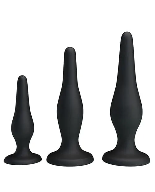 Anal Pretty Love Pretty Love Beginners Mini Anal Kit Black Set Of 3 Anal Pretty Love Pretty Love Beginners Mini Anal Kit Black Set Of 3