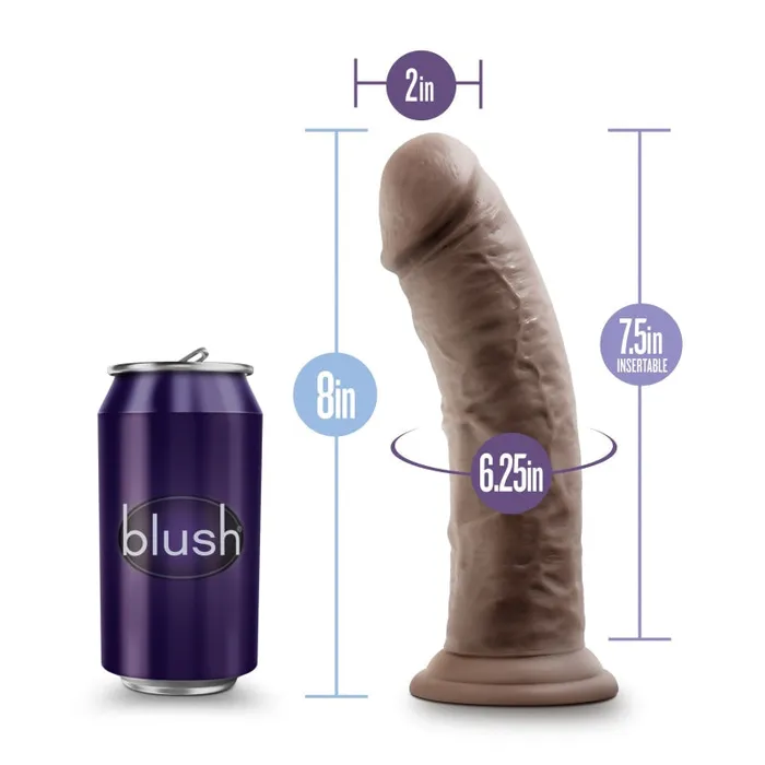 Au Naturel 8 Inch Dildo With Suction Cup Chocolate Blush Novelties Female Sex Toys Au Naturel 8 Inch Dildo With Suction Cup Chocolate Blush Novelties Female Sex Toys