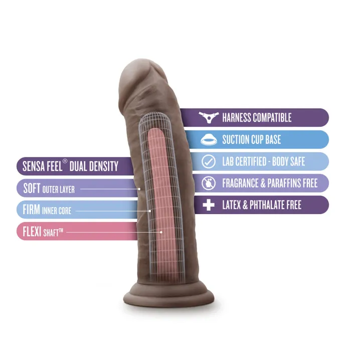 Au Naturel 8 Inch Dildo With Suction Cup Chocolate Blush Novelties Female Sex Toys Au Naturel 8 Inch Dildo With Suction Cup Chocolate Blush Novelties Female Sex Toys