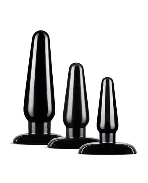 Blush Novelties Anal Blush Anal Adventures Basic Plug Kit Black Blush Novelties Anal Blush Anal Adventures Basic Plug Kit Black