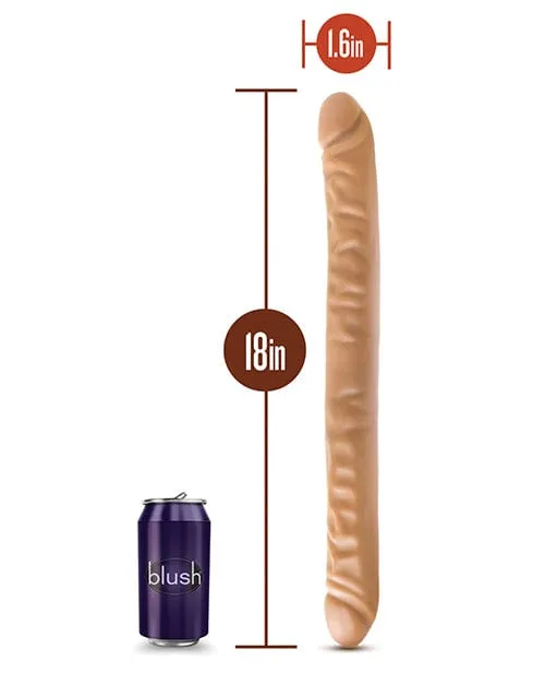 Blush Novelties Dildos Blush Dr Skin 18 Double Dildo Mocha Blush Novelties Dildos Blush Dr Skin 18 Double Dildo Mocha
