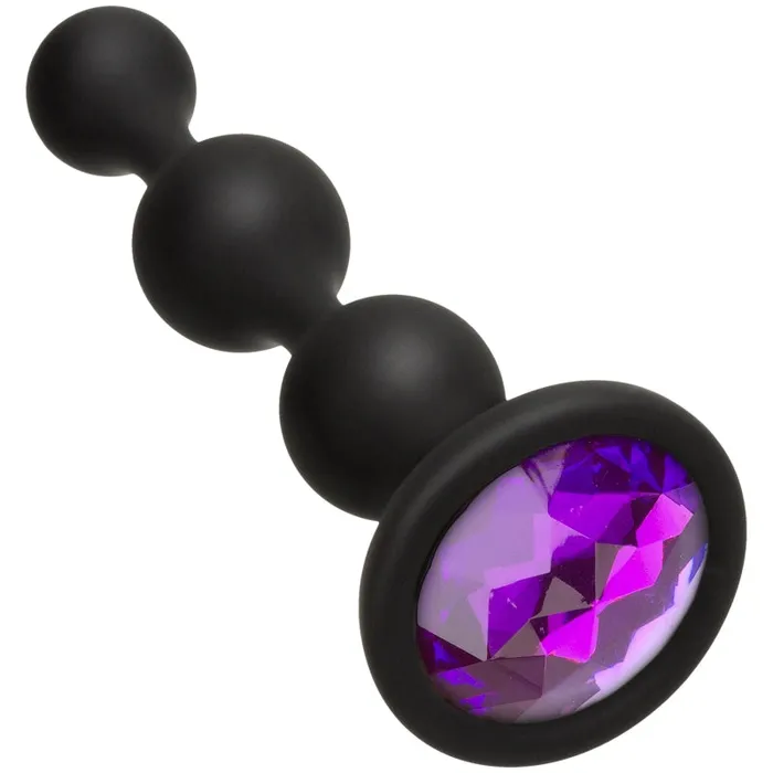 Booty Bling Wearable Silicone Beads Purple Doc Johnson Anal