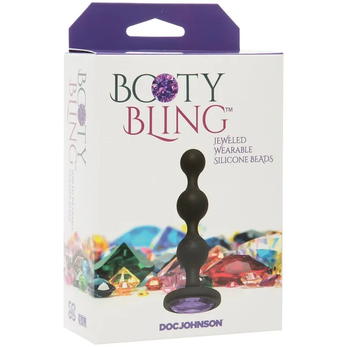 Booty Bling Wearable Silicone Beads Purple Doc Johnson Anal Booty Bling Wearable Silicone Beads Purple Doc Johnson Anal
