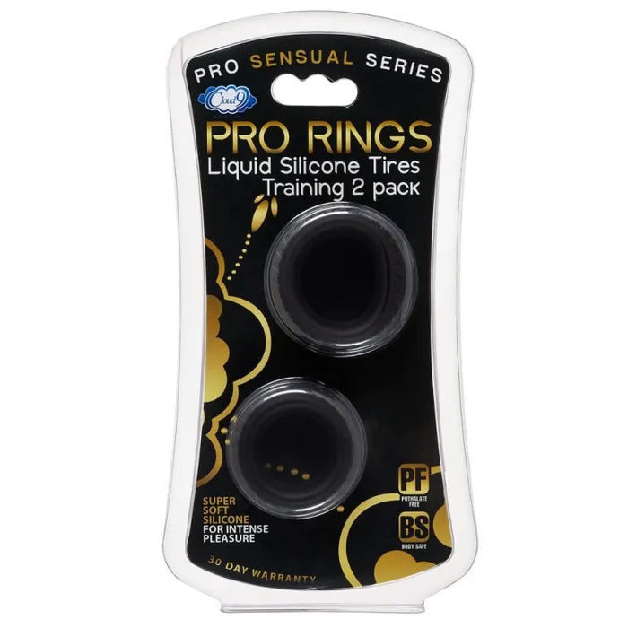 Cloud 9 Novelties Female Sex Toys Cloud 9 Pro Rings Liquid Silicone Tires 2 Pack Black Cloud 9 Novelties Female Sex Toys Cloud 9 Pro Rings Liquid Silicone Tires 2 Pack Black