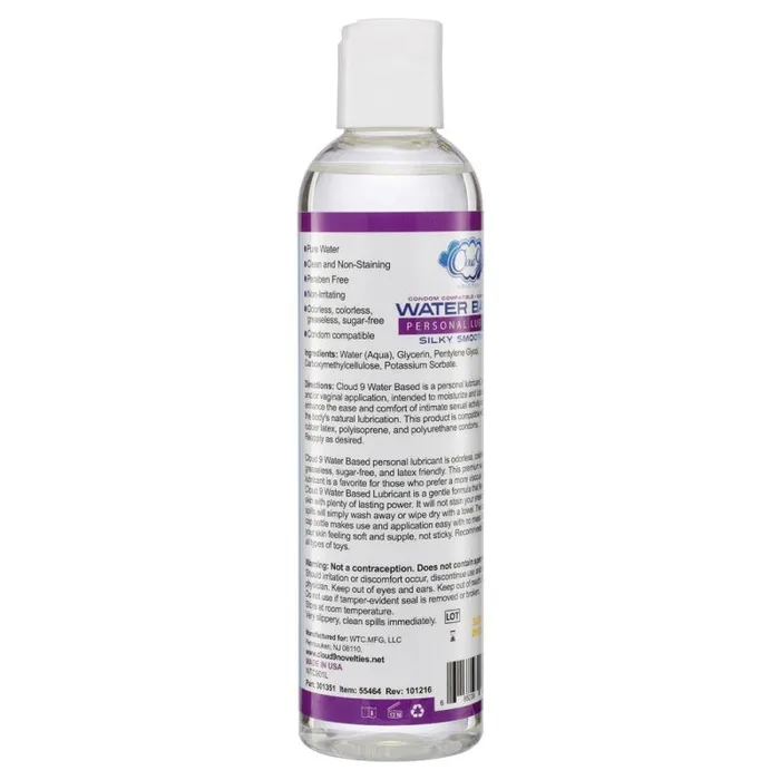 Cloud 9 Water Based Personal Lubricant 8 Oz Cloud 9 Novelties Lubricants