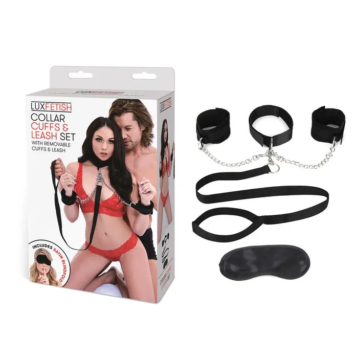 Collar Cuffs and Leash Bondage Set Lux Fetish Restraints