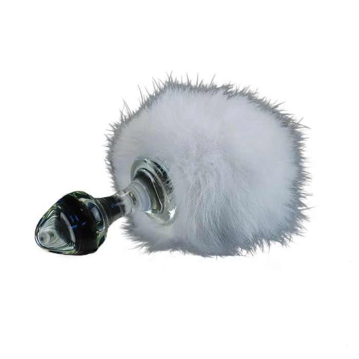 Crystal Delights Vibrators Crystal Delights Magnetic Bunny Tail White