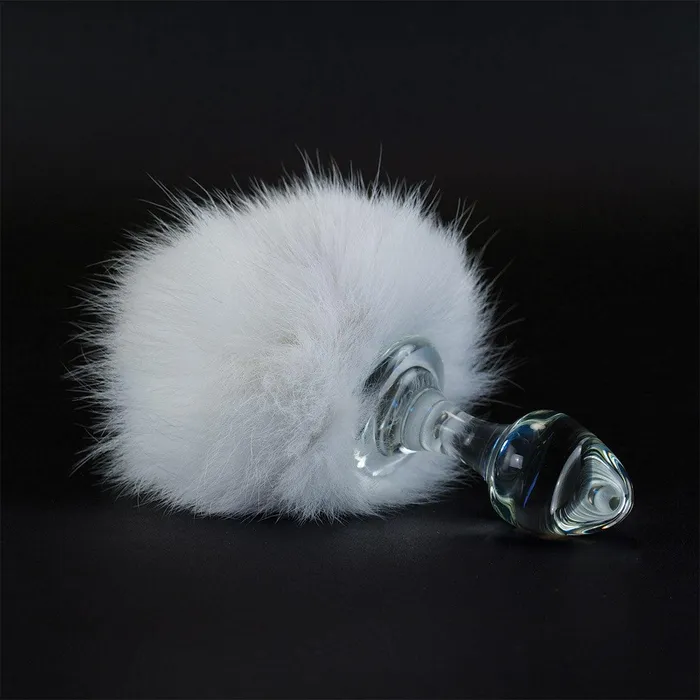 Crystal Delights Vibrators Crystal Delights Magnetic Bunny Tail White