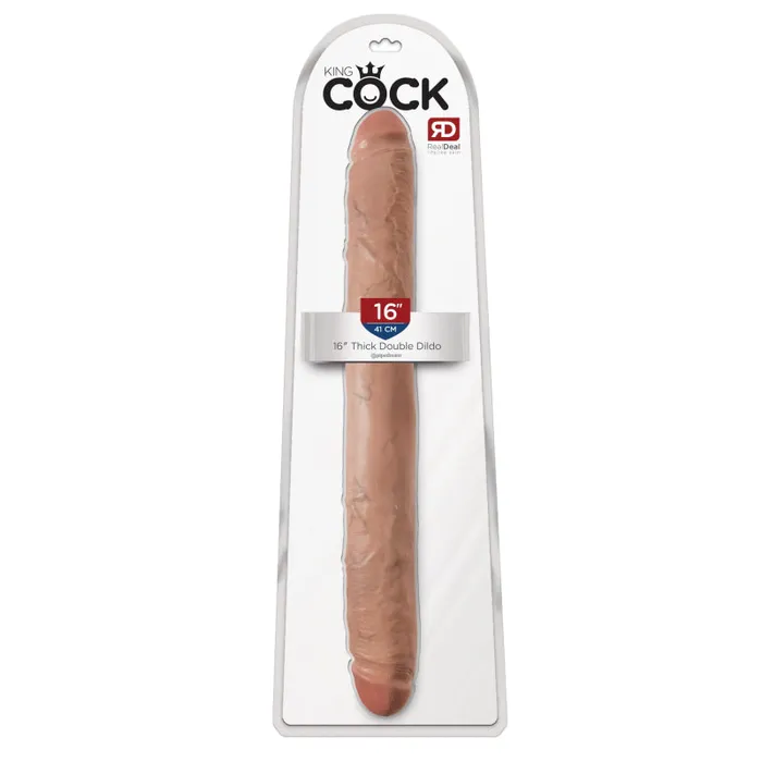 Dildos Pipedream King Cock 16 Thick Double Dildo Tan Dildos Pipedream King Cock 16 Thick Double Dildo Tan