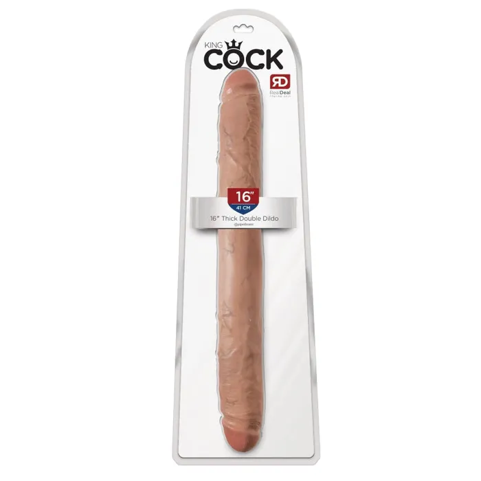 Dildos Pipedream King Cock 16 Thick Double Dildo Tan Dildos Pipedream King Cock 16 Thick Double Dildo Tan