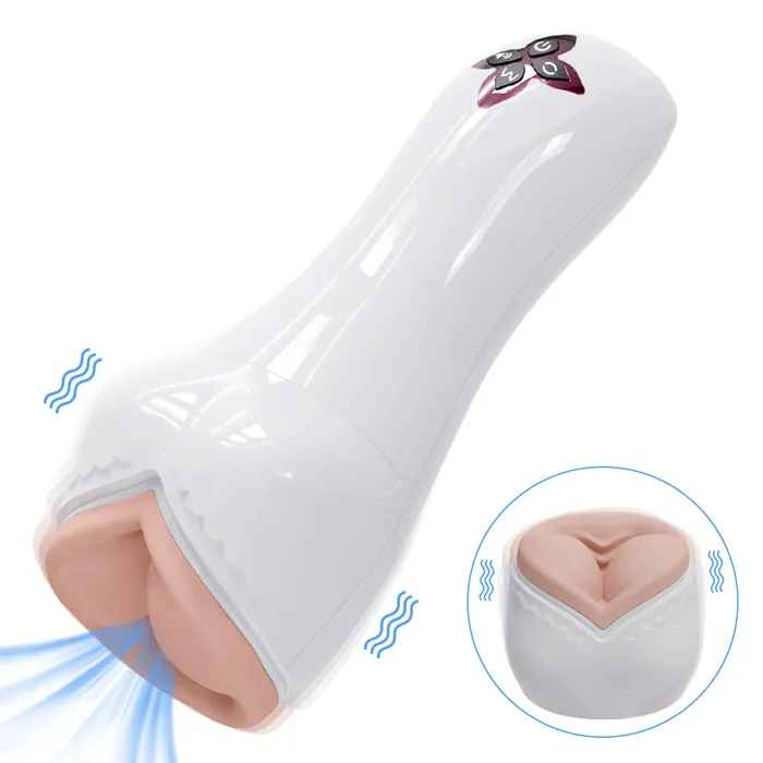 Eveflow Split Design Breast Vulva Entry 5 Suctions 7 Vibrations Automatic Masturbation Cup Touch Honey Male Sex Toys