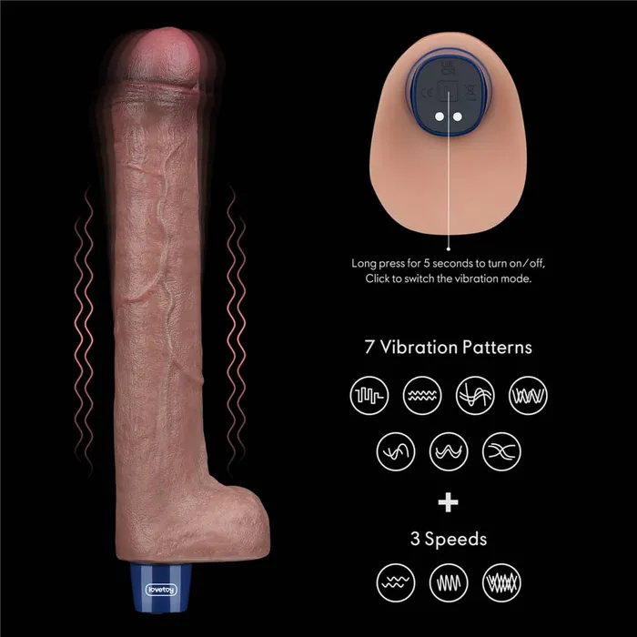 Female Sex Toys honeysx 105 REAL SOFTEE Rechargeable Silicone Vibrating Dildo