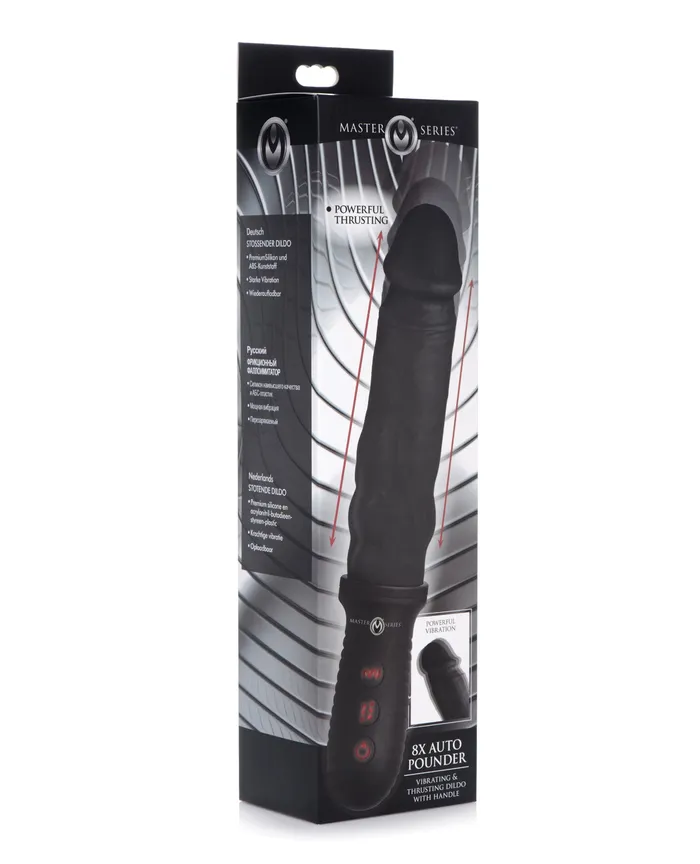 Female Sex Toys Master Series Master Series 8X Auto Pounder Vibrating Thrusting Dildo with Handle Black Female Sex Toys Master Series Master Series 8X Auto Pounder Vibrating Thrusting Dildo with Handle Black