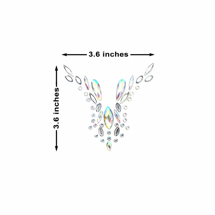 Female Sex Toys Neva Nude Rave Together Stick on Chest Jewels in Star Fall Silver