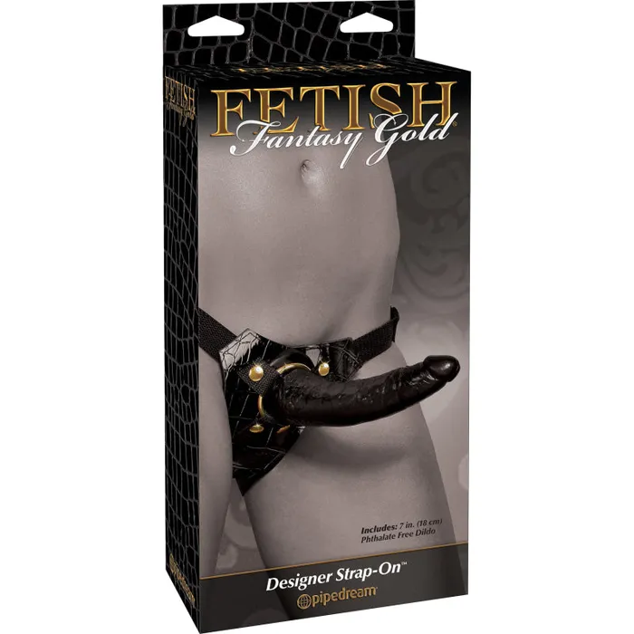 Female Sex Toys Pipedream Fetish Fantasy Gold Designer Strapon Black Female Sex Toys Pipedream Fetish Fantasy Gold Designer Strapon Black