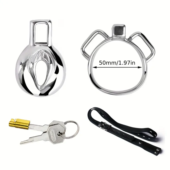 FRRK138 Stainless Chastity Cage Device 4 Size Penis Ring Wearable Cock Lock FRRK Male Sex Toys