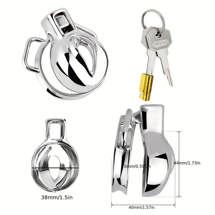 FRRK138 Stainless Chastity Cage Device 4 Size Penis Ring Wearable Cock Lock FRRK Male Sex Toys