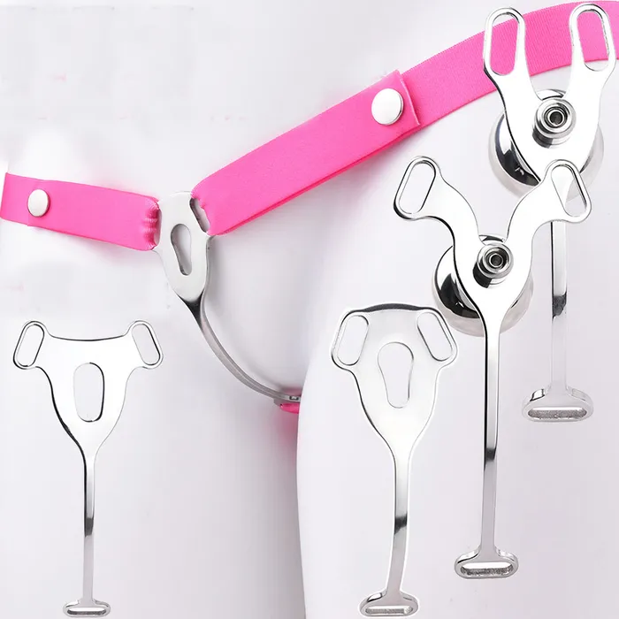 FRRK Male Sex Toys FRRK Sissy Elastic Belt Metal Vagina Clip Restraints Chastity Devices FRRK Male Sex Toys FRRK Sissy Elastic Belt Metal Vagina Clip Restraints Chastity Devices