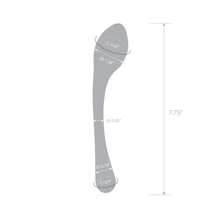 Gls Dildos 775 Double Ended Glass GSpot Dildo