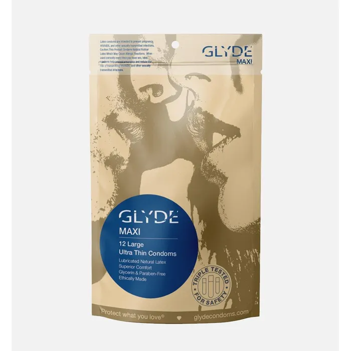 Glyde Vibrators Glyde Maxi Condoms 12pk