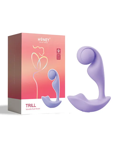 Honey Play Box Trill Wearable Single Ball Dual Vibrator Purple Vibrators