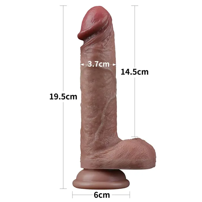 honeysx Female Sex Toys 75 Dual Density Silicone Cock Dildo with veiny texture