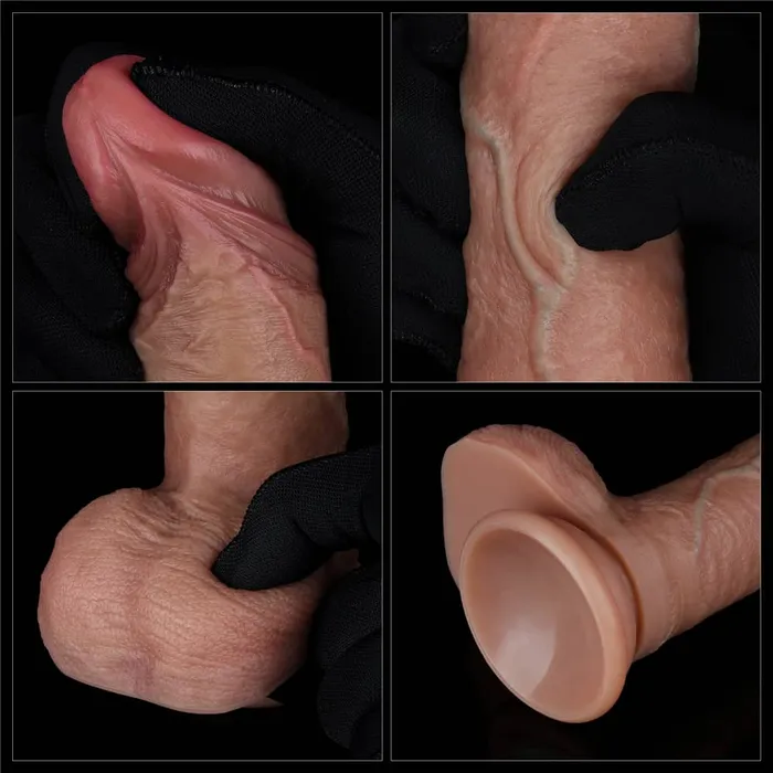 honeysx Female Sex Toys 75 Dual Density Silicone Cock Dildo with veiny texture
