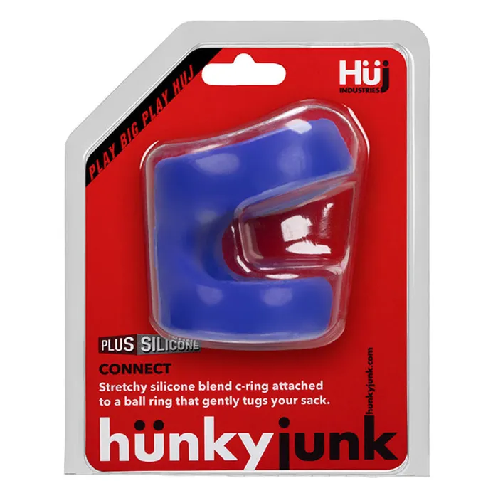 Hunkyjunk Connect Cock Ball Tugger Colbalt Oxballs Male Sex Toys