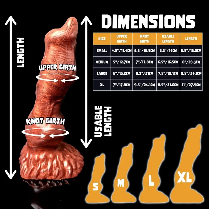 Kreature Adult Toys Premade Medium Cerberus Split Brown Yellow White Black Classic Firmness Anal