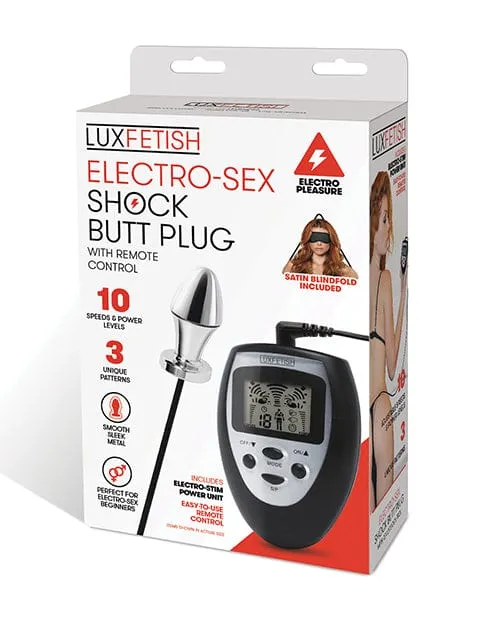 Lux Fetish Male Sex Toys Lux Fetish Electro Sex Shock Butt Plug with remote