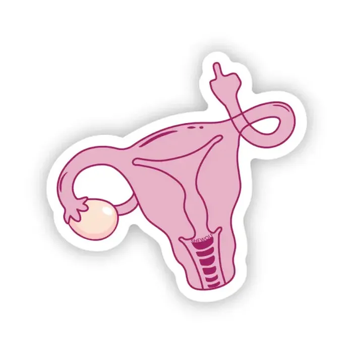 Male Sex Toys Angry Uterus Pro Choice Sticker SHEWOLF Designs