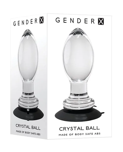 Male Sex Toys Gender X Gender X Crystal Ball Plug with suction Cup Clear