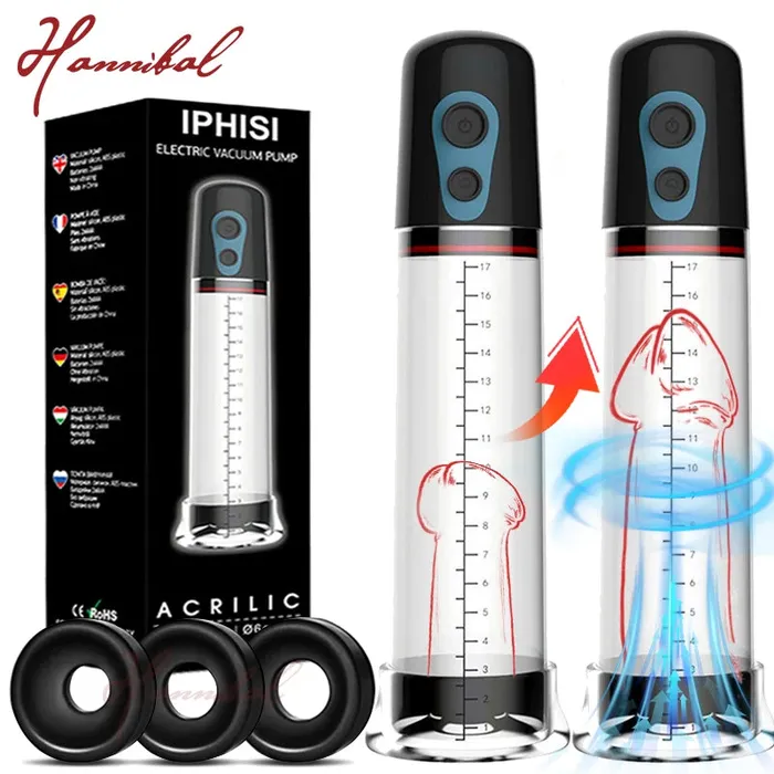 Male Sex Toys Hannibal Hannibal Electric Penis Pump Masturbator Vacuum Pump Extender Male Sex Toys Hannibal Hannibal Electric Penis Pump Masturbator Vacuum Pump Extender