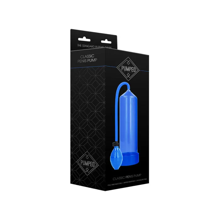 Male Sex Toys Shots Pumped Classic Penis Pump Blue Male Sex Toys Shots Pumped Classic Penis Pump Blue