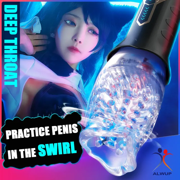 Male Sex Toys Touch Honey 360 Automatic Rotating Transparent Blowjob Masturbator Cup