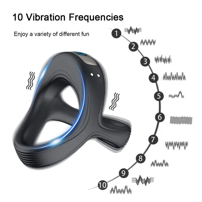 Male Sex Toys Touch Honey Vibrating Cock Ring with 10 Vibration Frequencies R1