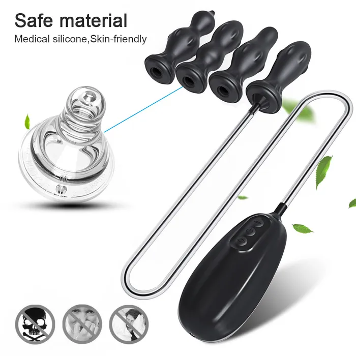 MultiHead Wired Remote Control Inflatable Anal Plug Touch Honey Male Sex Toys