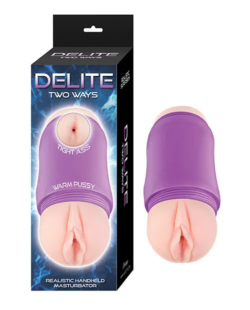 Nasstoys Male Sex Toys Delite Two Ways Vagina Ass Masturbator White