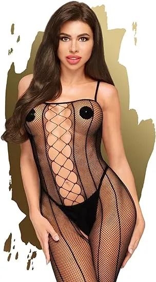 Penthouse Bodystockings Playsuits Penthouse Lingerie DropDead Tasty Bodystocking with Open Crotch and Criss Cross Top SL Penthouse Bodystockings Playsuits Penthouse Lingerie DropDead Tasty Bodystocking with Open Crotch and Criss Cross Top SL