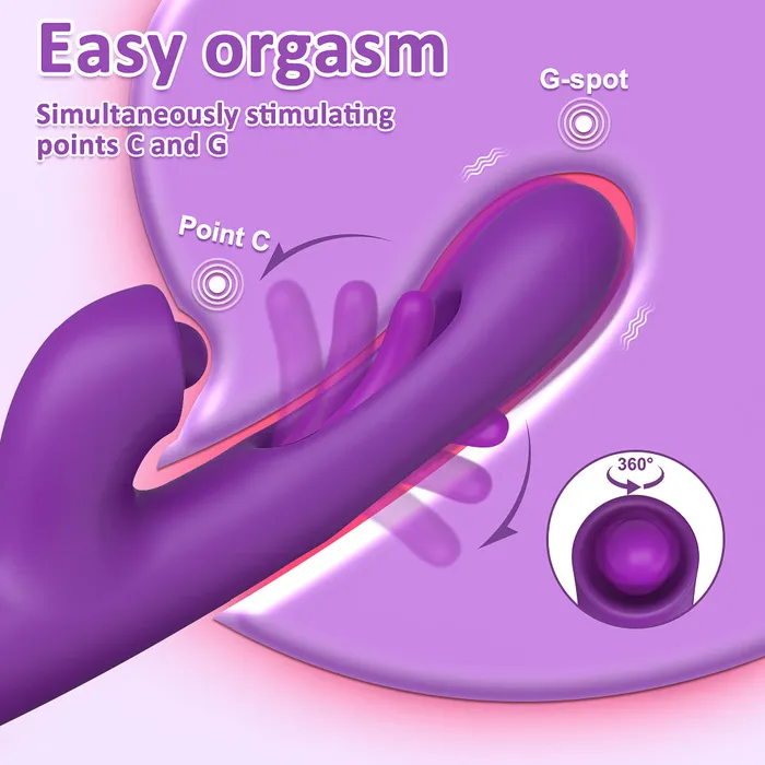 Popper Spinning Clit Teaser and Tapping GSpot Vibrator Touch Honey Vibrators